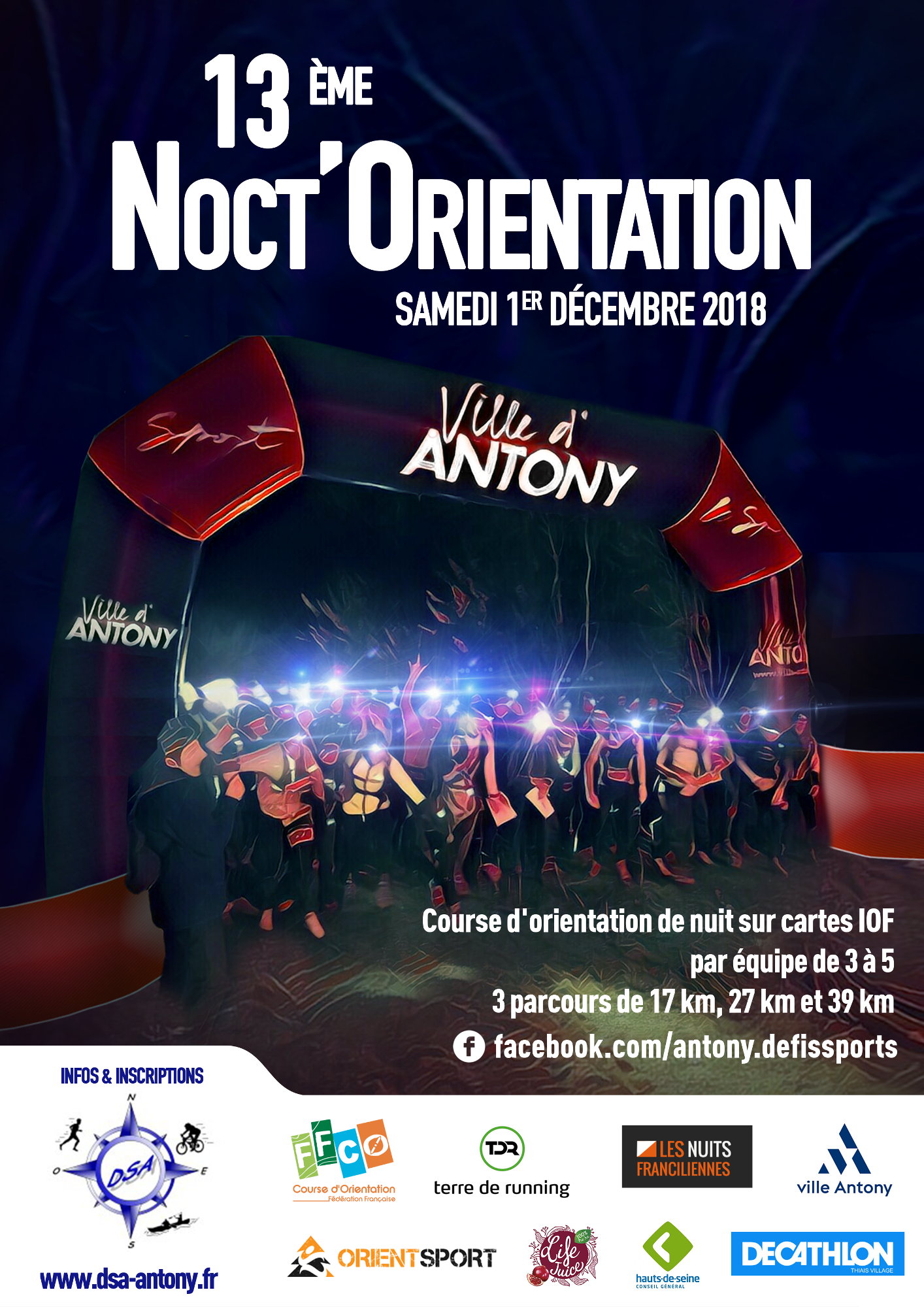 Affiche de la Noct'Orientation 2018